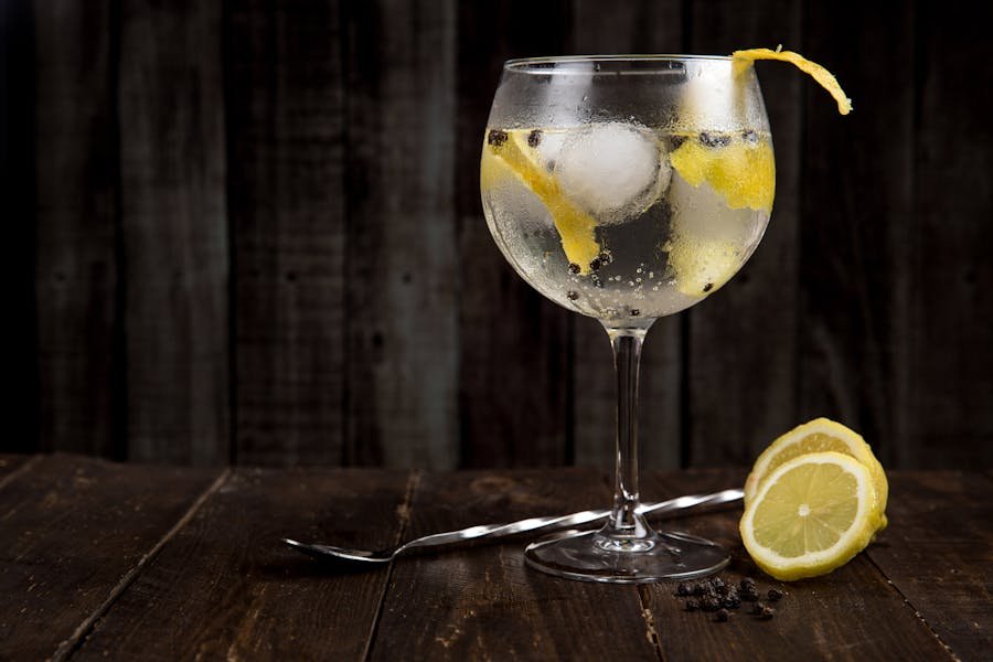 Citrus passion mocktail in glass